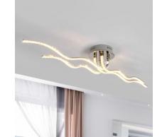 Plafonnier LED Malik Onde Ondulé Plafonnier Lumineux Salon Cristaux - LAMPENWELT