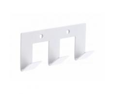 Patère 3 têtes coloris Blanc Blanc - HOMEMAISON