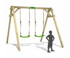 FATMOOSE Balançoire JollyJim Air XXL portique pour enfants avec 2 sièges de balançoire