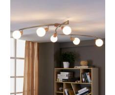 Plafonnier aspect bois Svenka E14 LED Cuisine Salon Eclairage - LAMPENWELT