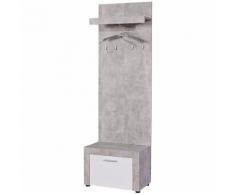 Porte manteau - 1 porte - Gris - LINK'S