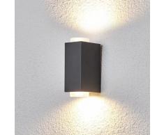 Applique Jovan pour l'extérieur gris foncé lampe d'extérieur carrée - LAMPENWELT