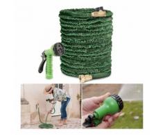 Tuyau d'arrosage extensible 30 m + pistolet 7 jets - IDMARKET