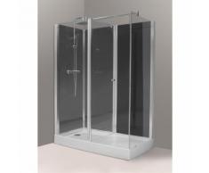 Aqua+ - Cabine de douche HYDRO O SEC NOIRE 150X80 - LT AQUA +