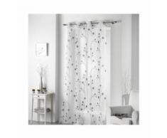 Panneau en voilage imprimé "Clochettes rondes" Anthracite 140 x 240 cm - HOMEMAISON