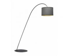 Lampadaire 3 lampes avec abats jours design Brilliant Giraffe Gris anthracite Métal - Tissus