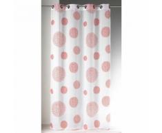 Voilage en Etamine Impression Argent Rouge 140 x 240 cm - HOMEMAISON
