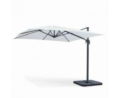 Parasol déporté carré 3x3m haut de gamme excentré inclinable rotatif à 360° Ecru