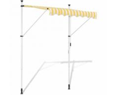 vidaXL Auvent rétractable manuel 200 cm Jaune et blanc