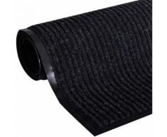 vidaXL Tapis d'entrée en PVC Noir 90 x 60 cm