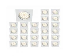 LOT DE 25 SPOT ENCASTRABLE ORIENTABLE LED CARRE GU10 230V eq. 50W BLANC FROID 6000K - EUROBRYTE
