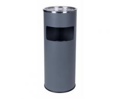 Cendrier extérieur avec poubelle en acier inoxydable 30L litres gris - HELLOSHOP26