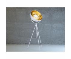 Lampadaire design - luminaire - lampe de salon - blanc - Thames - BELIANI