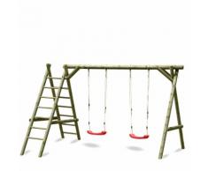 WICKEY Balançoire Classic Double 2.2 Portique de jeux avec 2 sièges de balançoire