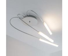 Plafonnier LED Alisha chromé extravagant plafonnier salon LED lumière couloir - LAMPENWELT