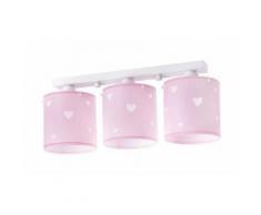 Plafonnier Enfant 3 lampes Sweet Dreams Rose - DALBER - 62013S - LAMPEKID