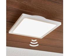 Plafonnier LED Mabella détecteur de mouvement extérieur blanc applique LED - LAMPENWELT