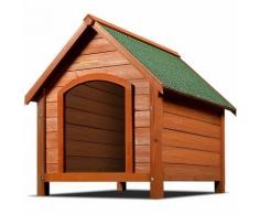 Niche pour chiens avec toit incliné et renforcé - Abri pour chien en bois 82cm - DEUBA