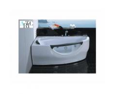 Baignoire d'angle balneo KYTHIRA, angle gauche 160*100 cm Evolution - AZURA HOME DESIGN