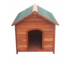 POILS & PLUMES Niche Milou L en bois 84x101x87 cm - Pour chien - POILS & PLUMES CHIEN