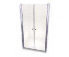 Porte de douche hauteur 185 cm - largeur réglable 72-76 cm Transparent - MONMOBILIERDESIGN