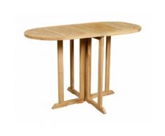 Table pliante ovale en teck Ecograde© Manoï 120 x 60 cm pour balcon - TECK'ATTITUDE