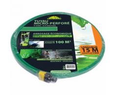 Tuyau d'arrosage souple perforé équipé Cap Vert - Longueur 15 m - CAPVERT
