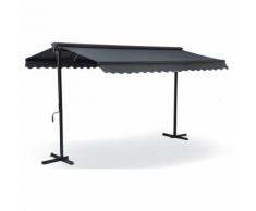 Store double pente avec coffre 3 x 4 m Gris - BOUTIQUE JARDIN