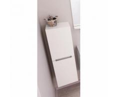 Aqua+ - Meuble de salle de bain colonne suspendue ITALO BLANCHE L30 x P35 x H110cm - LT AQUA +