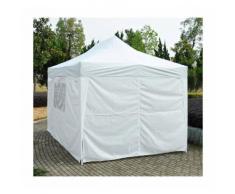 Tonnelle tente de reception pliante pavillon chapiteau barnum 3x4,5m blanc 70w - HOMCOM