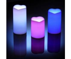 Lot de 3 bougies LED 12 couleurs changeantes