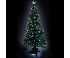 Sapin fibre optique vert 120cm avec cimier