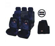 Housse de siège auto sport Racing Bleu et Noir 16 pièces