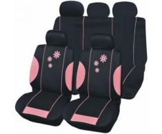 Housse de siège auto Daisy Noir et Rose 9 pièces