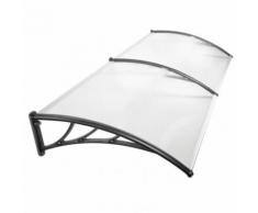 Marquise auvent de porte avec panneaux polycarbonate 90 x 300 cm