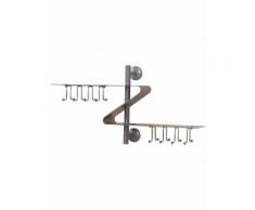 Porte-manteau mural coloris alu