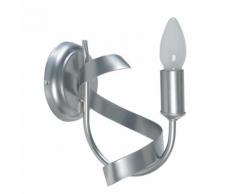 Applique en métal façon bougeoir hauteur 20cm Monaco Aluminium