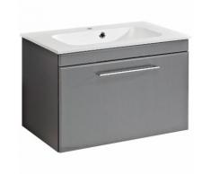 Meuble sous-vasque 1 tiroir Longueur 75 cm BRADLEY Gris Seul