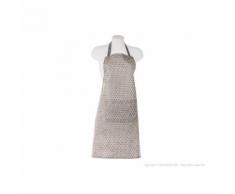 Tablier de cuisine 100% coton enduit antitache motif nid d'abeille 70x80cm SVEA Gris