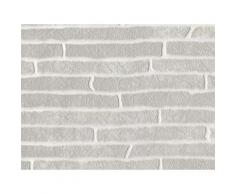 Papier peint vinyle expansé intissé motif brique gris 10.05x0.52m BRIQUETTE