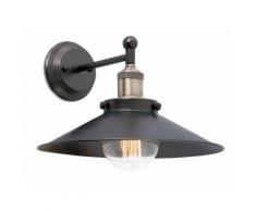 Applique murale en métal noir et or vieilli hauteur 17cm Marlin