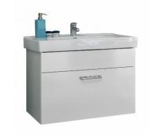 Meuble sous-vasque 1 tiroir avec vasque Longueur 75 cm WEASLEY Blanc Seul
