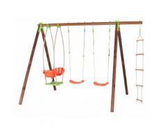 Portique bois/métal 4 agrès AMIGO Techwood premium