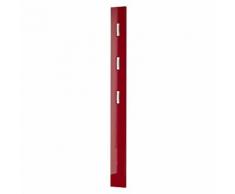 Porte manteau mural en bois 3 accroches rabattables H170cm COLORADO Rouge