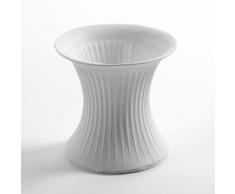 Vase en porcelaine forme évasé blanc strié POTT Moyen