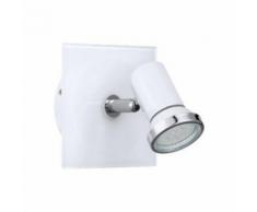 Spot LED orientable pour salle de bain en métal hauteur 9.5cm Tamara Blanc