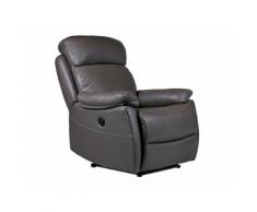 Fauteuil de relaxation électrique en cuir CALI