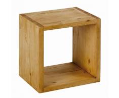 Etagère cube en pin massif teinté ciré COLORADO 1 niche