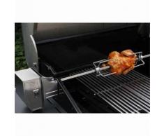 Rotisserie en acier pour barbecue 4 brûleurs longueur 75 cm