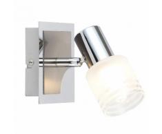 Spot simple LED orientable en métal et verre hauteur 10cm Léa